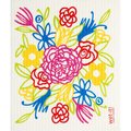 Wet-It! Cellulose & Cotton Floral Bouquet Dish Cloth; Multi Color 6004962